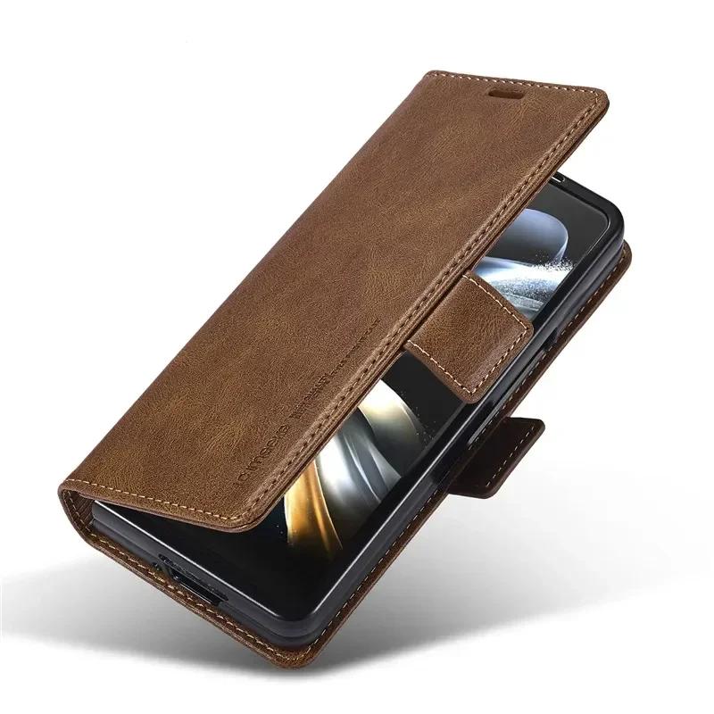 Роскошный магнитный кошелек из ПУ кожи Чехол для Samsung Galaxy Z Fold 3 4 5 6 7 Держатель для карт Карманный чехол для Galaxy Z Fold7 6 5