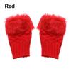 Half Finger Keep Finger Warm Faux Rabbit Hair Gloves Warm Mittens Knitted Gloves Thicken Warm