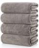Bath Towel Set of Gray Quick Hotel Soft To the For Beauty Commercial Durable After Bath Bath Supplies [Lumimi 4, Brown, 70140cm] Fluffy, Large,