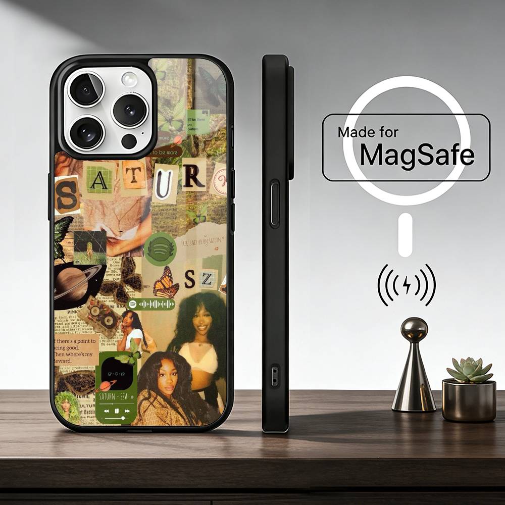 Чехол для телефона рэперши S-SZA для iPhone 17, 16, 15, 14, 13, 12, 11 Plus, Pro Max Для беспроводной зарядки Magsafe