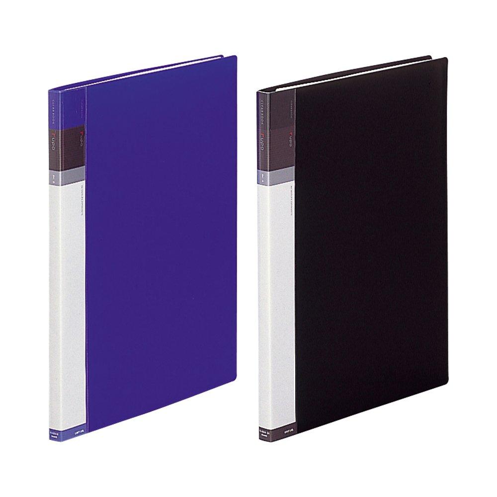 LIHIT LAB Прозрачная папка, B4, Сменная, 36 отверстий, 20 карманов, Индиго, N4604-8