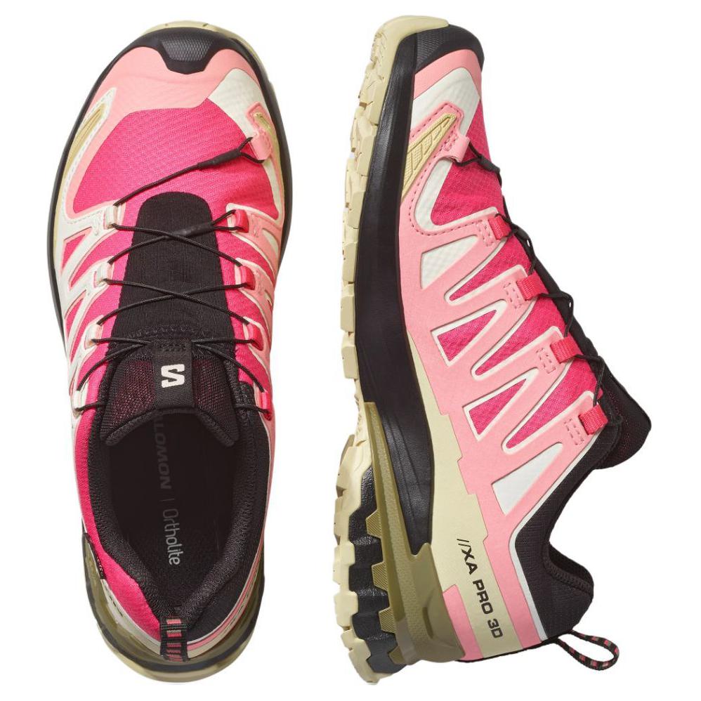 SALOMON XA Pro 3D V9 Нескользящие Устойчивые к истиранию Низкие уличные ботинки Женские Розовые 477446