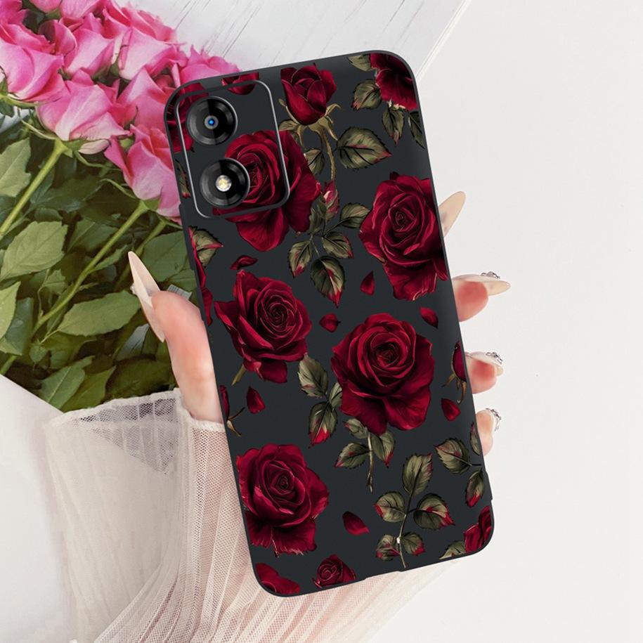 For Motorola Moto E13 E14 Case Popular Flower Back Cover Soft Silicone Phone Case For MotoE13 MotoE14 E 13 E 14 Shockproof Funda