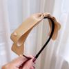 Fashion Wide Girls Cloth Solid Color Bow Headband Hair Accessories Headwear Hair Hoop