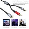 USB C - 2 RCA Аудиокабель 1,5 м в оплетке для цифровых и аналоговых устройств