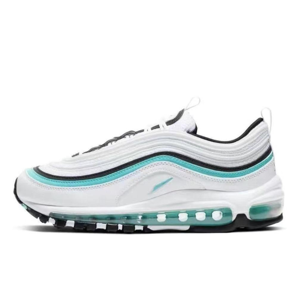 Bullet Men's Shoes Reflective Retro Running Shoes Full Palm Air Cushion Shoes Women's White and Black Trend Casual Sports Shoes