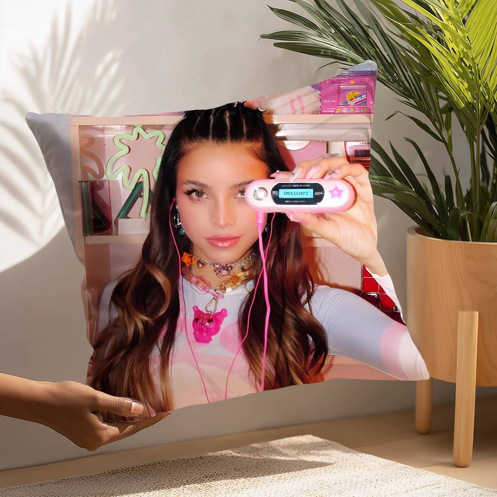 Певица Эмилия Мернес mp3 Наволочка Плюшевая ткань Мягкая Наволочка Двусторонняя печать Наволочка для подушки Бытовые подарки