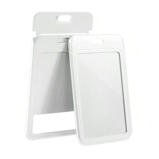 ID Card Holder Slide Cover Transparent Window Hanging Hole Protective Certificate Holder Stationery Students Nurse Office Workers Name Card Protector