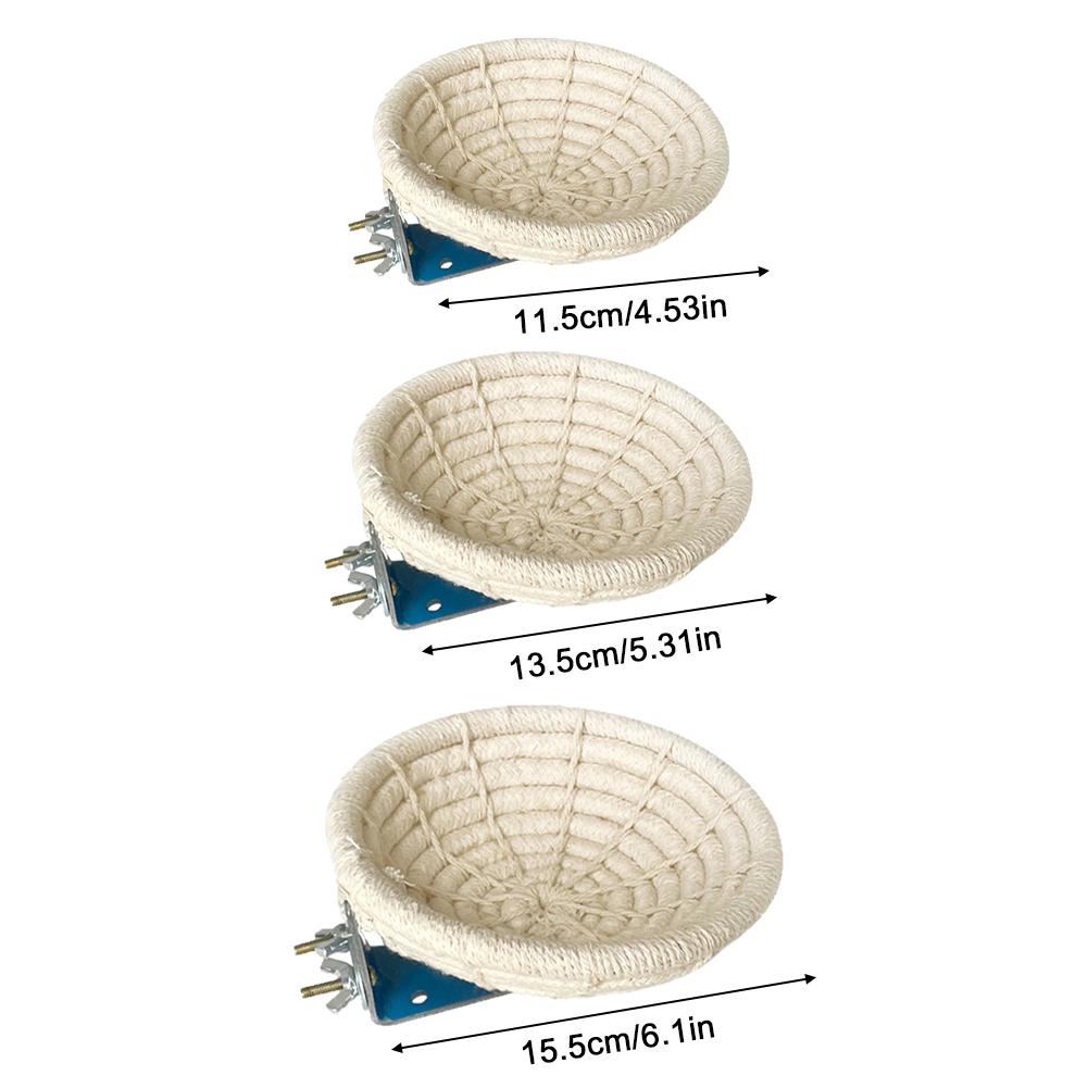 Гнездо для птиц из хлопковой веревки ручной работы, Голубятня, Гнездо, Клетка для птиц, Уличное декоративное плетеное подвесное гнездо для попугая