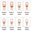 60CPS SC6-25 Copper Ring Terminal Cold Pressing Wire Lug Connector Ring  Assortment Car Auto