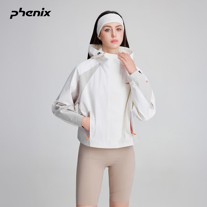 Женская ветровка-худи phenix+ с цветовыми блоками для активного отдыха