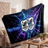 Swansea City FC Personalized Fleece Blanket With Football Logo, Custom Name Text Soft Warm Home Throw Blanket