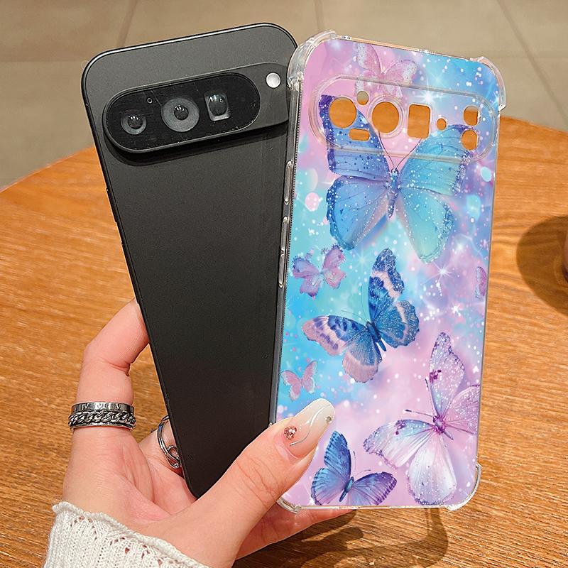 Gorgeous Butterfly Clear TPU Phone Case For Google Pixel 9 Pro Pixel 9 Pro XL Soft Transparent Back Cover For Google Pixel 9A