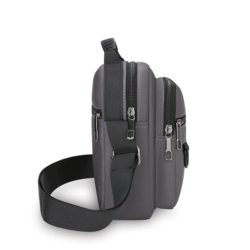 Мужская деловая наплечная сумка с защитой от кражи - Прочный офисный портфель с множеством карманов на молнии