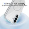 KEYSION Transparent Magnetic Phone Case for Samsung A57 5G A37 A27 5G Silicone+PC HD Clear Shockproof Cover for Galaxy A17 4G 5G