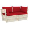 Garden Pallet Sofa 2 Seater with Cushions Pine Wood