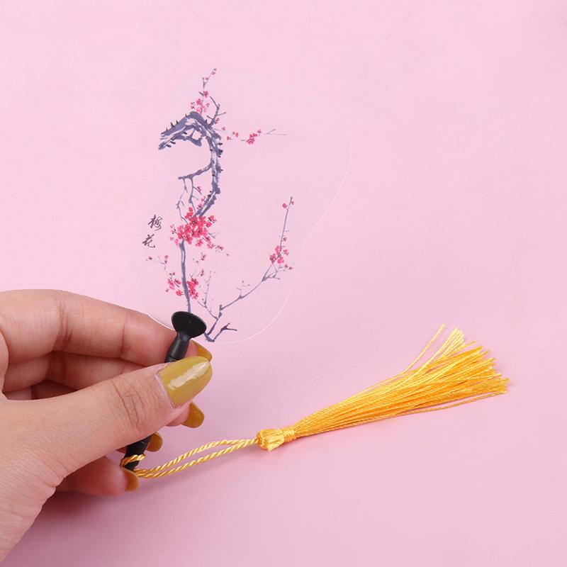 2Pcs 1:12 Dollhouse Miniture Simulation Palm-Leaf Fan Model Toy Home Decoration Accessories