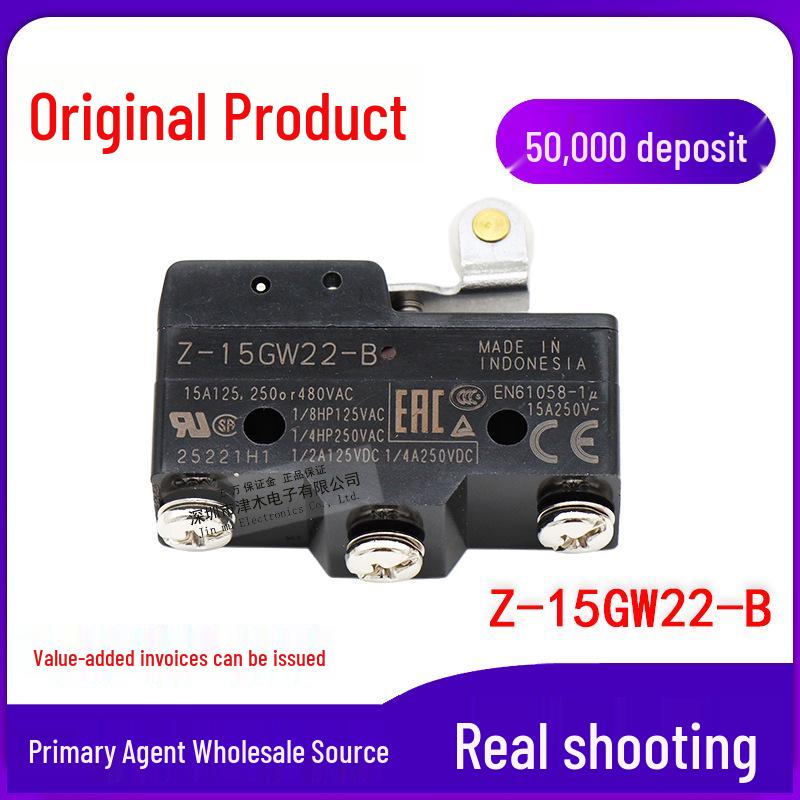 Genuine Z-15GW22-B Roller Plunger Short Lever Micro Switch, New Original
