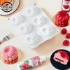 Форма для выпечки муссового торта с малиной, 6 ячеек, силиконовая форма для десертов в форме фруктов, инструменты для украшения шоколадного пудинга, 1 шт.