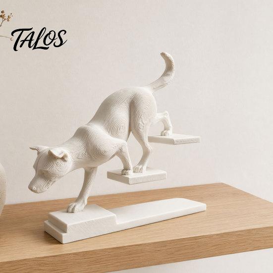 Talos 3D-печатная фигурка кошки и собаки, скульптура животного на ступеньках, форма кошки/собаки, шагающая, художественное настольное украшение, подарок
