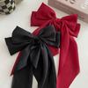 Silky Satin Hair Bows Big Hair Bows for Women Hair Ribbons Long Tail Big Bows Hairpin Spring Clips Hair Accessories for women