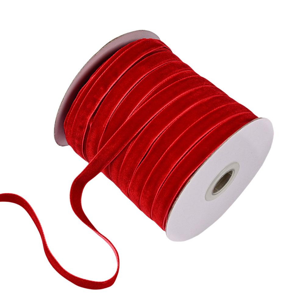 50 Yards Velvet Ribbon Velvet Christmas Ribbon Velvet Ribbon Spool for Wedding Christmas Party Wrapping DIY Crafts