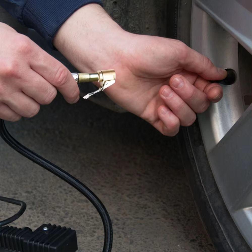Brass Construction Quick Connector Quick Connect Tire Inflator Adapter Vehicle Maintenance