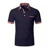 Мужская модная летняя рубашка поло на пуговицах с коротким рукавом, футболка с отложным воротником в стиле пэчворк