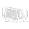 1pc Nail Drill Storage Box Grinding Head Storage Box Transparent Desktop Display Stand Nail File Makeup Brush Organizer