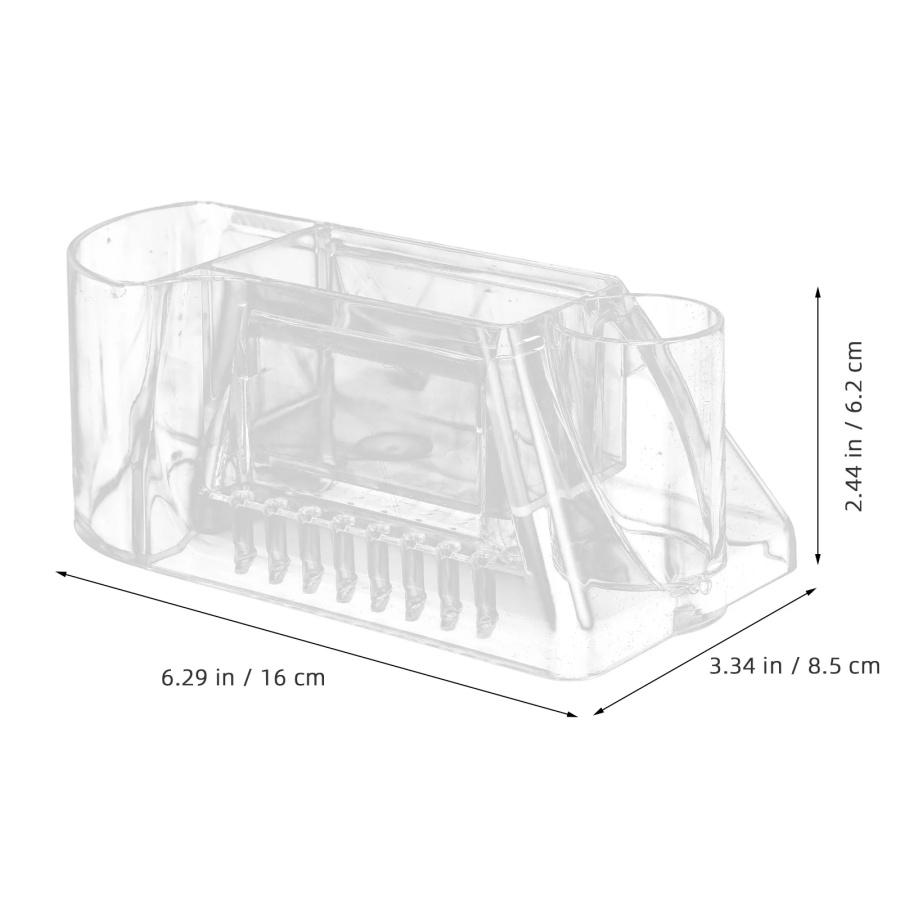 1pc Nail Drill Storage Box Grinding Head Storage Box Transparent Desktop Display Stand Nail File Makeup Brush Organizer