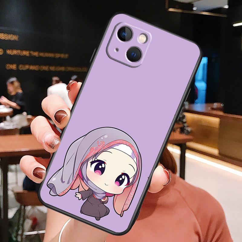 Мусульманская арабская девушка в хиджабе Чехол для телефона для iPhone 16 Pro Max 15 14 13 11 12 Pro Max Plus 12 13 Mini XR 16e Funda Чехол