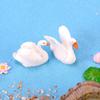2PCS/Set DIY Statue Fairy Garden Ornaments Goose Model Home Decor Miniature Animal Swan Figurine