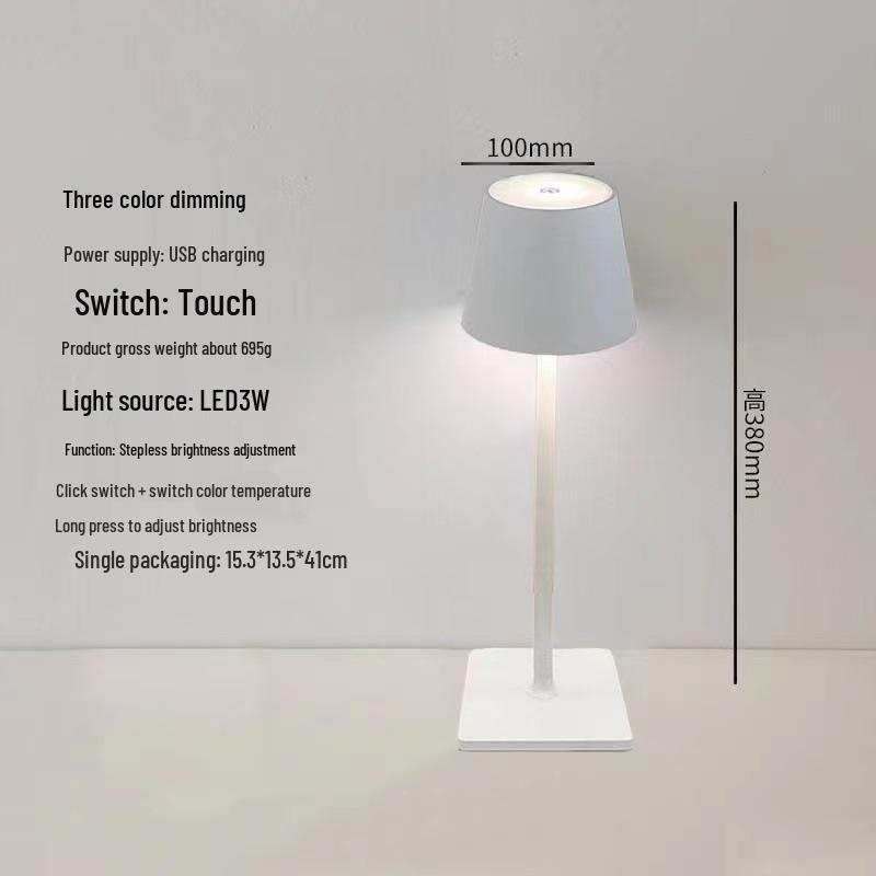 USB Rechargeable LED Table Lamp: Touch-Control Night Light for Outdoor & Indoor Atmosphere