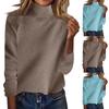 Women's Fashion Thickened High Standing Neck Loose Sweater Plunging Sleeve Bottom Shirt Top