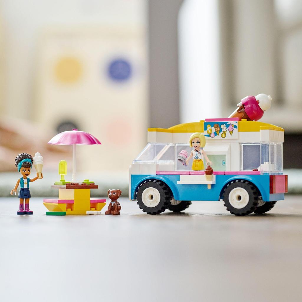 LEGO Грузовик с мороженым Friends 41715 Игрушечный блок Подарочная кукла Ролевая игра Машинка Машинка для девочек от 4 лет и старше