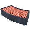 VidaXL Steps for Garden Spa Black Woven Resin Outdoor Thermal Tub 42700