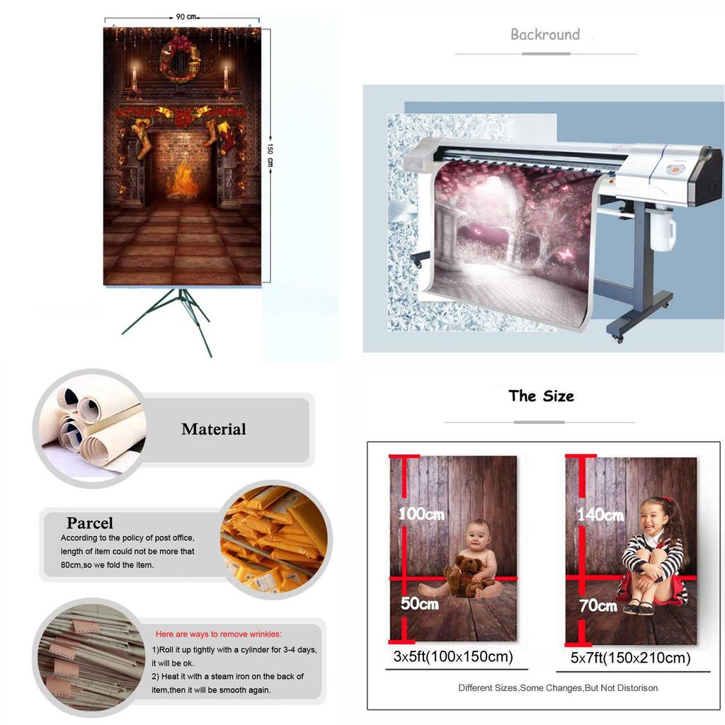 Фотофон на рождественскую тематику для детской студийной портретной съемки, креативный фотореквизит