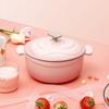 Colorful Double Handle Enamel Stew Pot