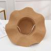 Милая уличная шляпа от солнца Женская отпускная пляжная шляпа-рыбак Кружевная лента Волнистый край Соломенная шляпа