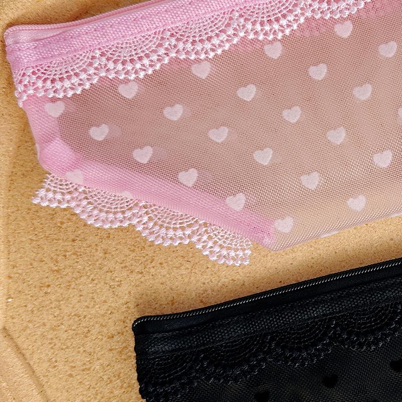 Трусики Форма Дорожная Косметичка Модная Сетчатая Косметичка Сумка для Хранения Макияжа Прозрачная Косметичка на Молнии