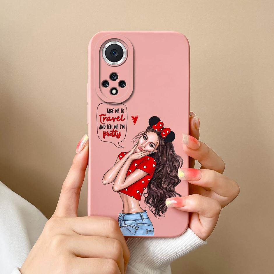 For Huawei Nova 9 Pro SE Case Pretty Butterfly Cartoon Shockproof Liquid Silicone Shell For Huawei Nova9 Pro SE Fashion Fundas