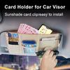 Car Sun Visor Organizer ID Card License Holder with Elastic Band Auto Sun Visor Storage Pouch Interior Organizer for Car SUV Truck