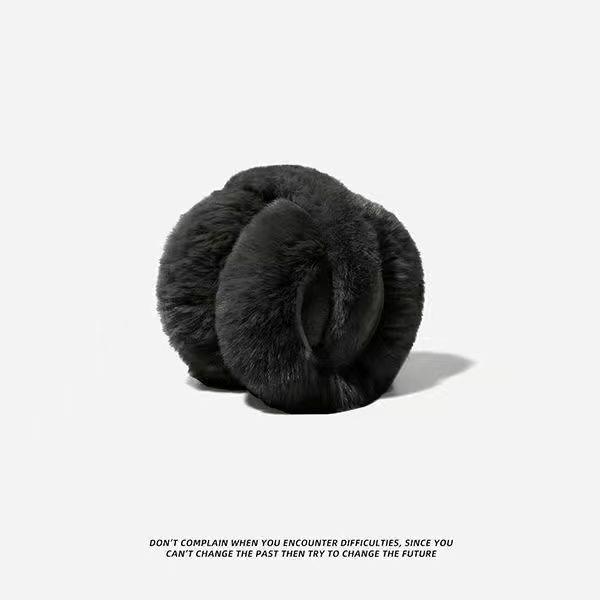 Женские зимние белые плюшевые ветрозащитные наушники — теплые, морозостойкие, с бархатной подкладкой, незамерзающие.