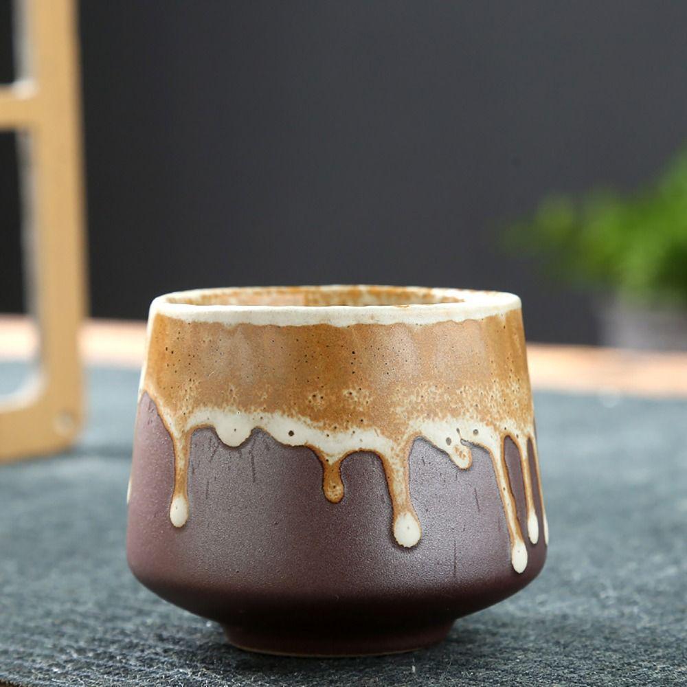 Retro Teacup Kiln Transformation Ceramic Coffee Cup Household Water Bowl Crude Pottery Creative Office Drinkware 200ML