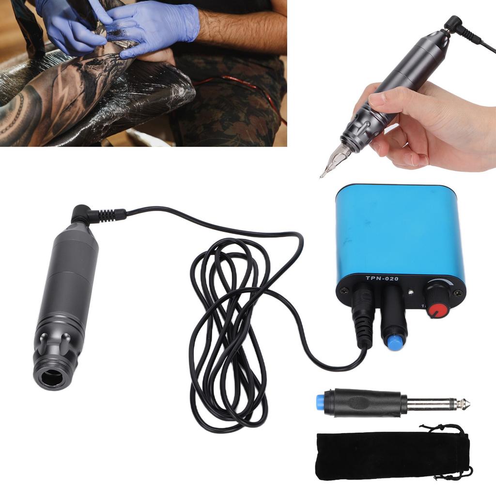 Набор перьев для тату-машины, роторный блок питания для татуировки, ножная педаль с ящиком для хранения для тату-мастеров 90‑