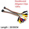 20см 30см 10-контактный двухсторонний провод-перемычка с зажимами типа «крокодил», шнур-кабель для DIY-соединения
