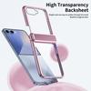Чехол для Samsung Galaxy Z Flip7 5G с пленкой для заднего экрана, защита шарнира, гальваническое покрытие, прозрачная поликарбонатная крышка телефона