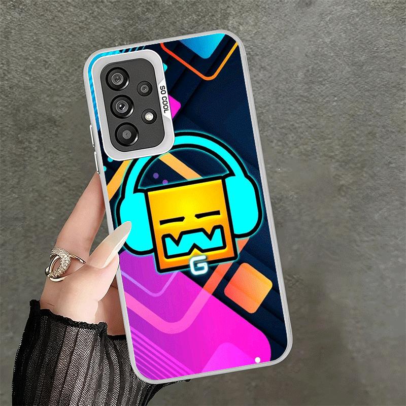 Geometry Dash Game Soft Phone Case for Samsung A17 A16 A15 A14 A13 A57 A56 A55 A54 A53 A37 A36 A35 A34 A33 A26 A25 A24 A23 A52