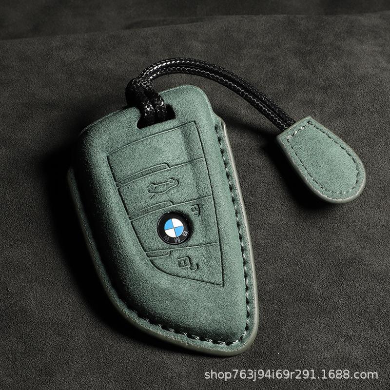 Кожаный чехол для ключей от машины для BMW X1 X3 X5 X6 X7 F20 F15 F16 F48 G20 G30 G01 G02 G05 G11 G32 1 3 7 серии, брелок, аксессуары из замши