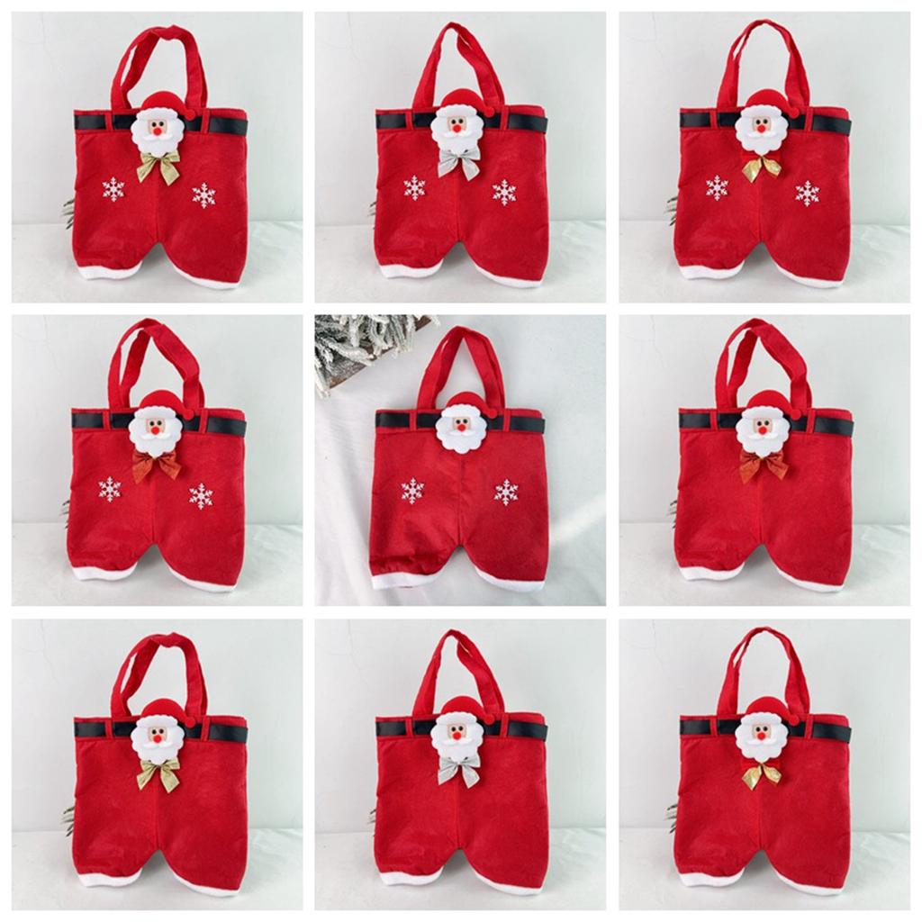 Украшение бантом Рождественские штаны Штаны Клауса Подарочный пакет Мешок для конфет Подарочный пакет Детский праздничный пакет для закусок Подарочный пакет